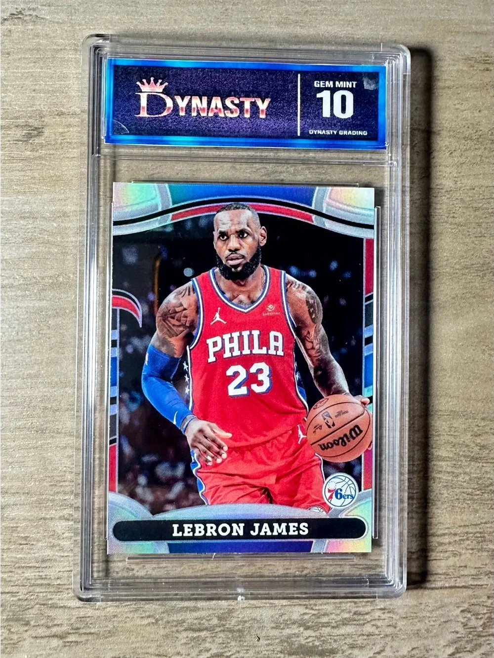 Lebron James Gem Mint 10 Novelty Card. Philadelphia 76ers.